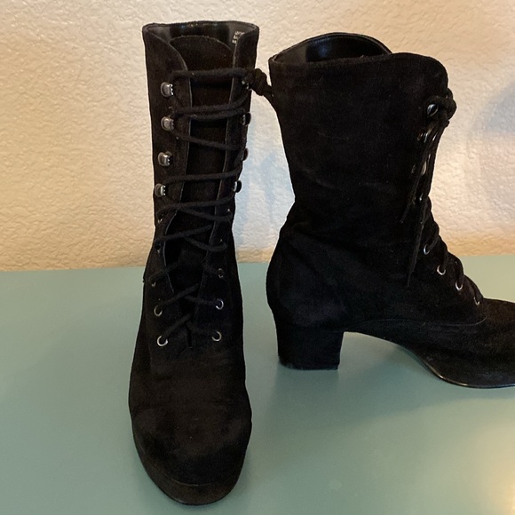 VINTAGE 1980s Platform Boots - Picture 3 of 9